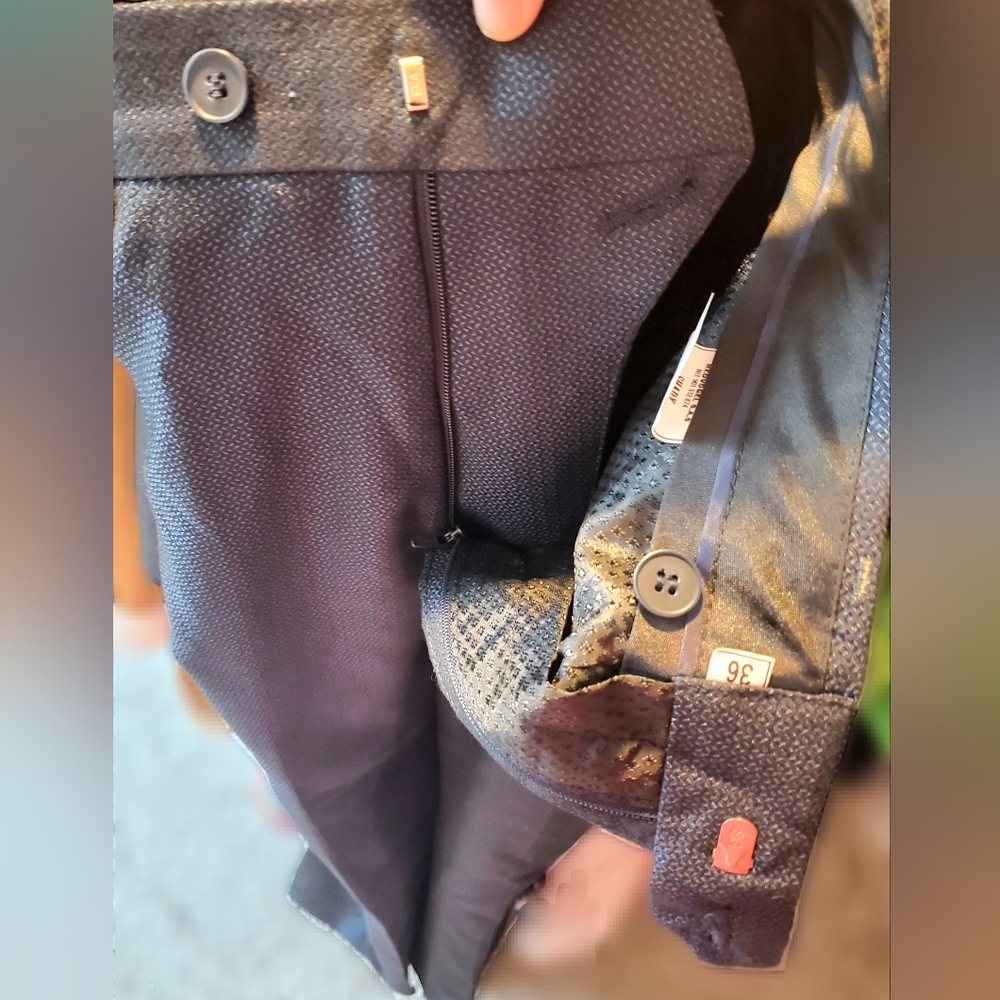 Pique Design Navy Slacks - Picture 6 of 14